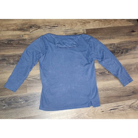 Vintage 80s Eddie Bauer Striped Cotton Turtleneck Shirt – Made in Singapore Sz L - Picture 15 of 15